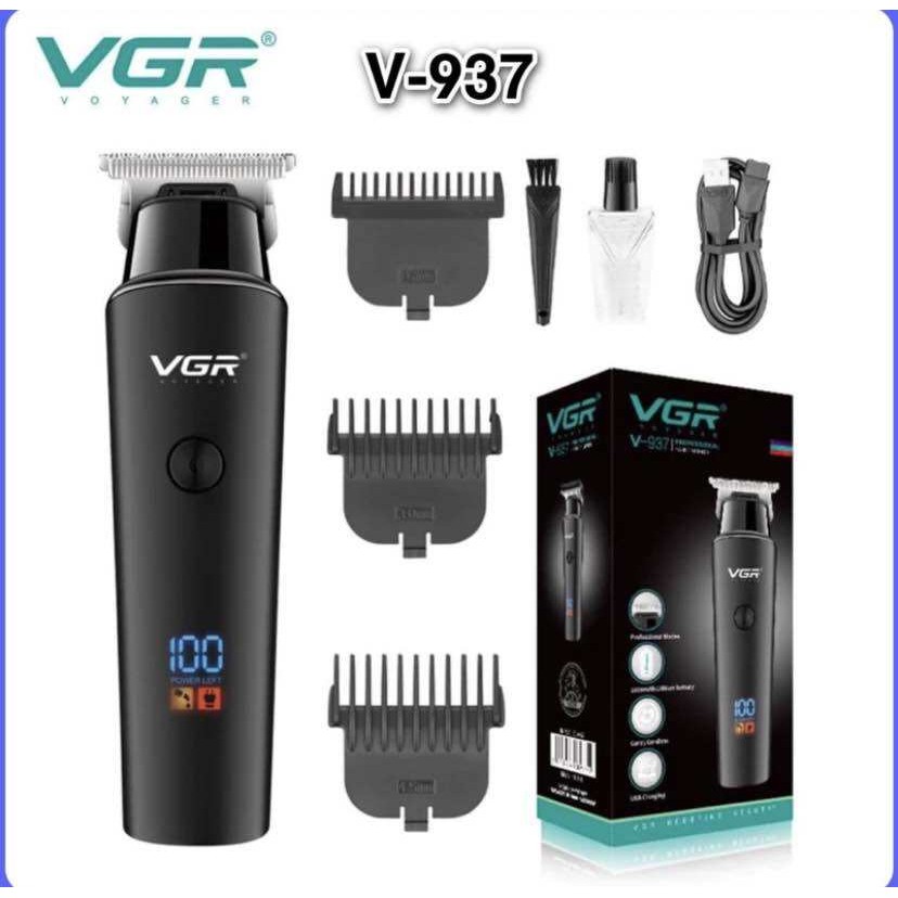 Vgr V-937 ปัตตาเลี่ยนผมแบบชาร์จไฟได้ตัดผมจอนผม Potong Rambut;