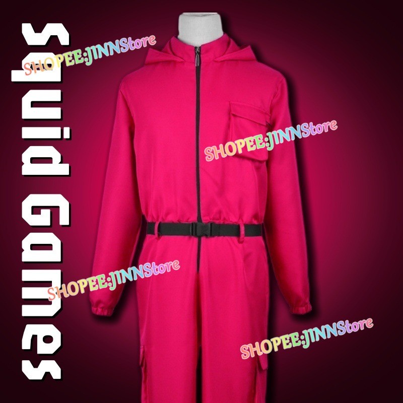 - Jinn - SQUID Game คอสเพลย์ NPC เกม Manager คอสเพลย์เครื่องแต่งกายหน้ากากครบชุด Roleplay เครื่องแต่