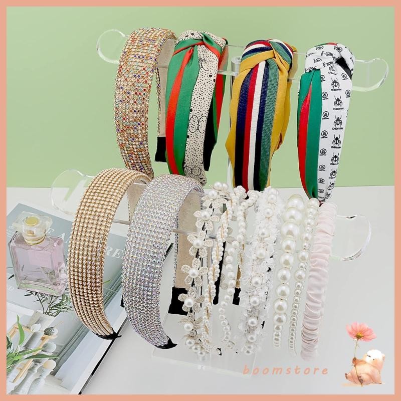 Boom Headband Holder Organizer ที่คาดผมอะคริลิค Stand Display Rack สําหรับ Hairbands