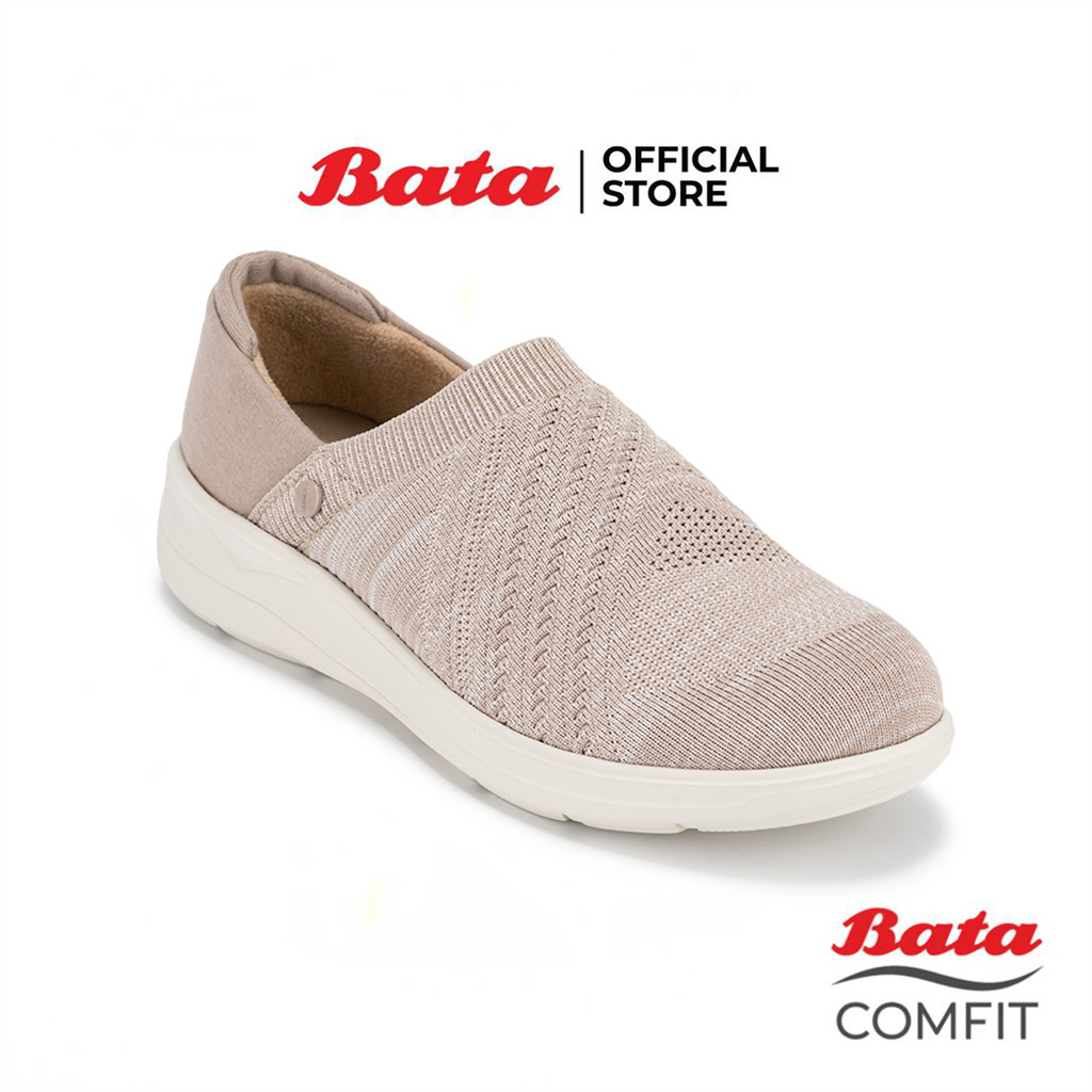 Bata บาจา Comfit รองเท้าเพื่อสุขภาพสลิปออน สำหรับผู้หญิง รุ่น ASSEES สีเบจ 5018159 สีดำ 5016159 สีน้