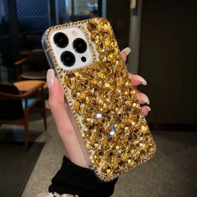 หรูหราglitter Shining Rhinestoneเต็มรูปแบบกันกระแทกเคสโทรศัพท์สําหรับiPhone 16 ProMax 15 14 13 12 11 Series