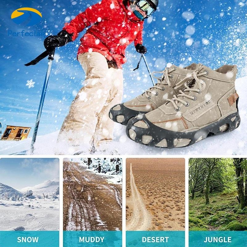 สมบูรณ์แบบ การฉุดน้ําแข็งสําหรับรองเท้า, ที่จับหิมะสําหรับเดินป่าและเดิน - รูปที่ 4