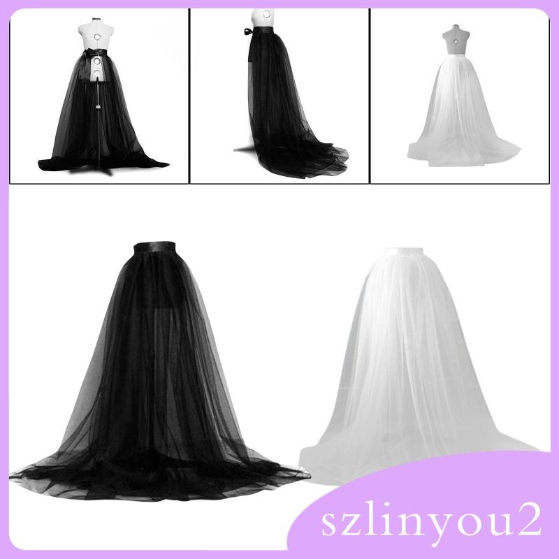 [szlinyou2] ผู้หญิง Tulle Tutu กระโปรงยาวตาข่ายชุดที่ถอดออกได้ชั้นความยาว Lace up สําหรับพรหมคอสเพลย์ฮาโลวีนเสื้อผ้างานแต่งงานเจ้าสาว