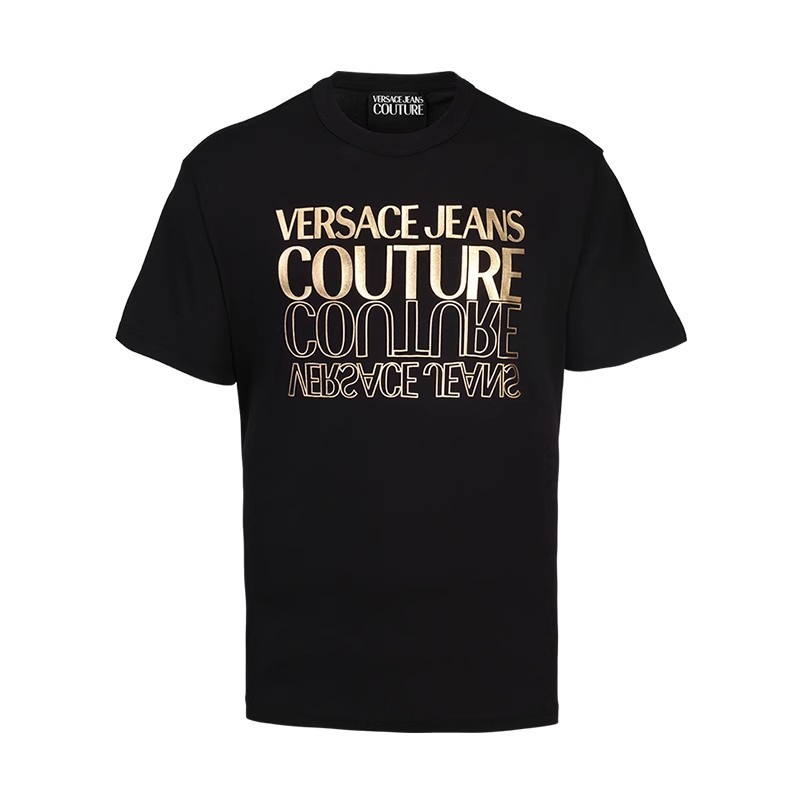 Versace/Versace เสื้อยืดใหม่เสื้อเชิ้ตแขนสั้นผู้ชายลําลองอเนกประสงค์