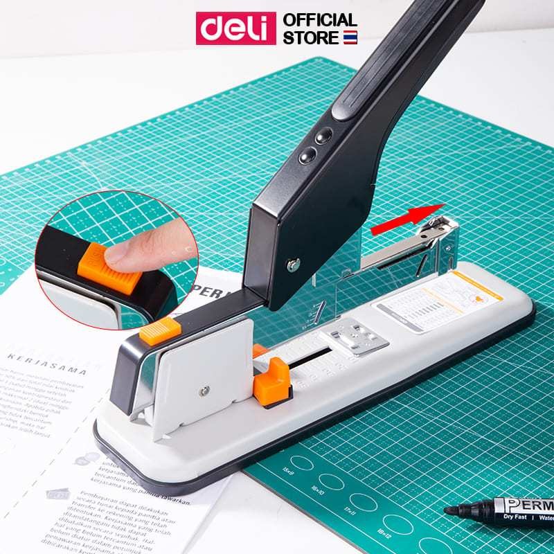 เครื่องเย็บกระดาษ Deli 0399 ขนาดใหญ่ แข็งแรง ทนทาน ใช้งานสำนักงาน Heavy Duty Stapler ราคา ถูกที่สุด ดีลบีเคเค แกลเลอรีภาพที่ 4