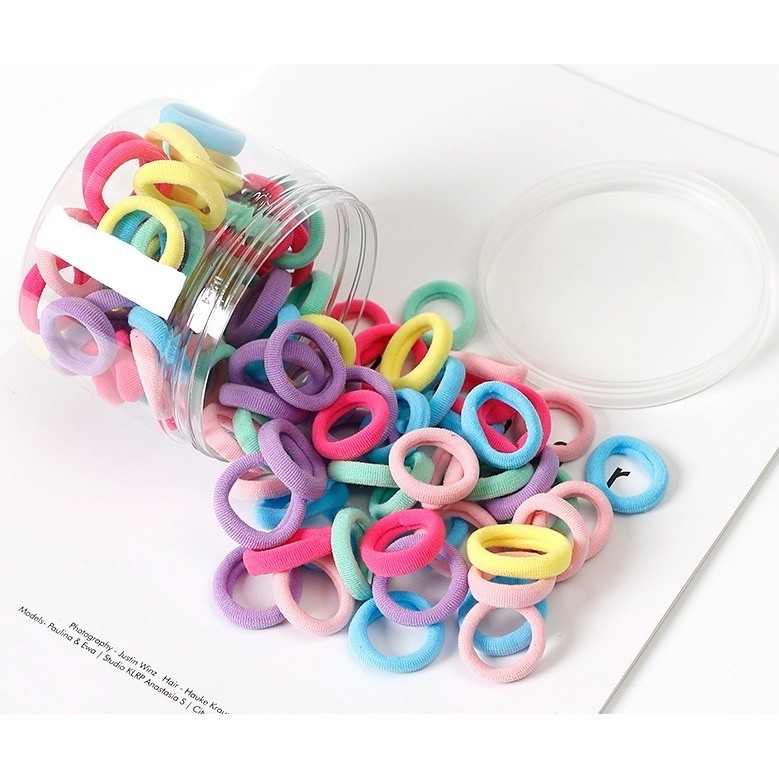 (ฟรี JAR) DONUT HAIR TIE JAR SET