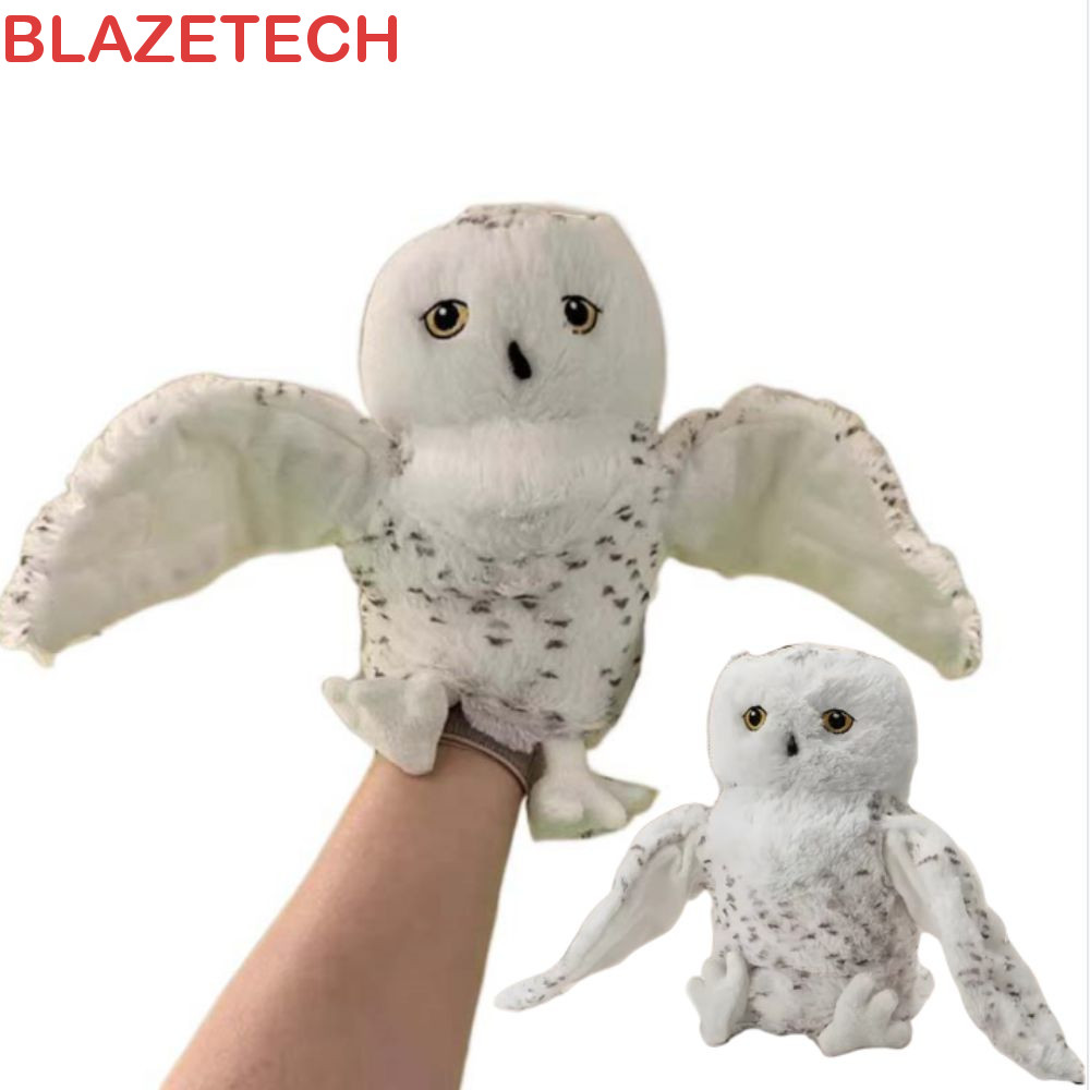 BLAZETECH ตุ๊กตานกฮูกหุ่นมือ Kawaii จําลองการ์ตูน 20 ซม. ของเล่นการศึกษาสําหรับเด็ก