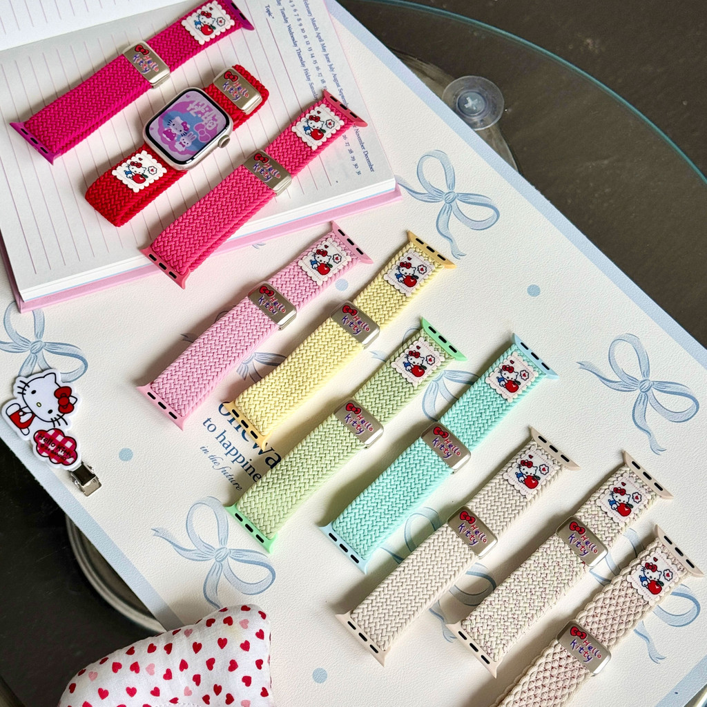 สายไนลอนแม่เหล็กลายการ์ตูน สำหรับ Apple Watch Strap Series 11 10 Ultra 2 9 8 7 6 5 SE 4 3 สายนาฬิกา Band iWatch 49 46 45 44 42 41 40 38mm ราคา ถูกที่สุด ดีลบีเคเค แกลเลอรีภาพที่ 2