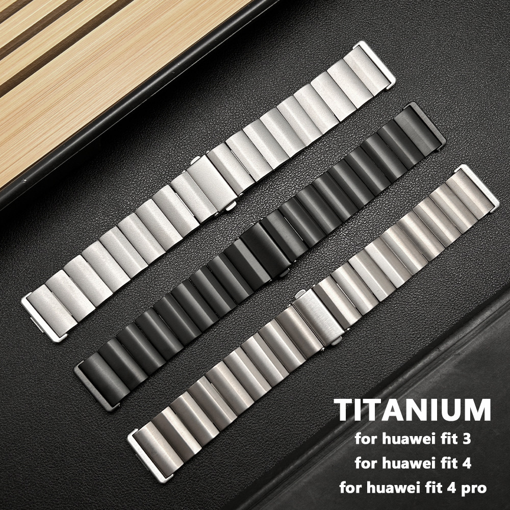 หรูหราไทเทเนียมสําหรับหัวเว่ยนาฬิกาพอดี4 มือโปร ผู้ชายสายนาฬิกาข้อมือสร้อยข้อมือ คอร์เรีย สําหรับหัวเว่ยนาฬิกาพอดี3พอดี4เปลี่ยนวงข้อ