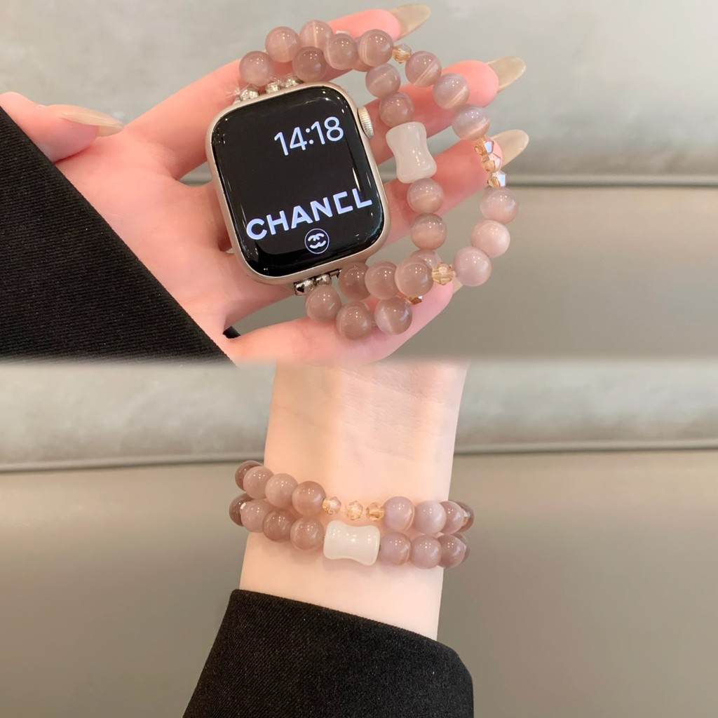 Light Luxury Cat Eye Chain สายใหม่สําหรับ Xiaomi Redmi Watch 5 Active Strap Redmi Watch 5 Lite Handmade Elastic Strap