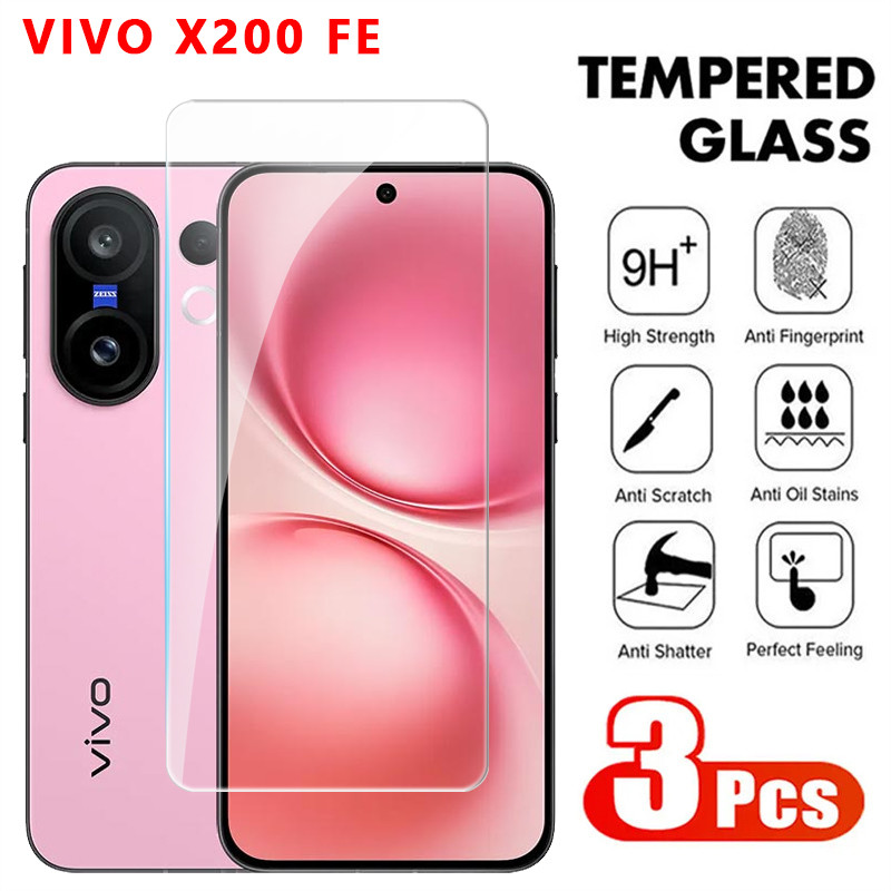 กระจกนิรภัยป้องกันหน้าจอสําหรับVIVO X200 FE 4G 5G 2025 คลุมทั้งหมดฟิล์มกระจกใสสําหรับVIVOX200FE X200