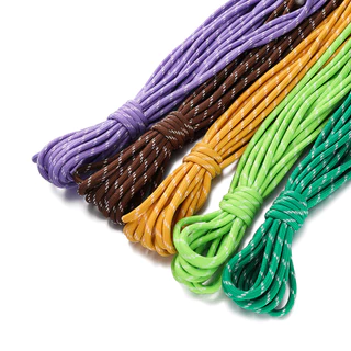 St.Kunkka 5M เชือกกลมโพลีเอสเตอร์สี 5 มม. สีสันสดใสสำหรับทำพวงกุญแจและเครื่องประดับ DIY โดย