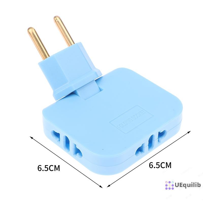 Uequilib EU Plug 180 องศาอะแดปเตอร์โรตารีพับได้ 3 ใน 1 Travel Adapter ปลั๊กไฟฟ้า Power Converter ไฟฟ้า AC Outlet ใหม่ - รูปที่ 7