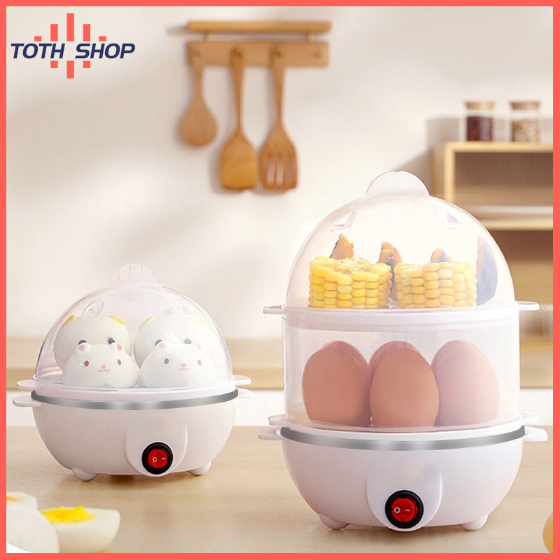 ToTH  Eggs Cooker เครื่องต้มไข่ หม้อต้มไข่ เครื่องนึ่งไข่อเนกประสงค์ 1 ชั้น/ 2 ชั้น ให้เลือก Eggs Co
