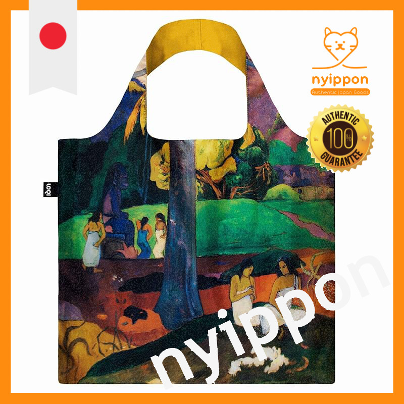 LOQI Bag PG.MM PAUL GAUGUIN Mata Mua Recycled Bag Green approximately 50cm wide x 42cm high (with ha