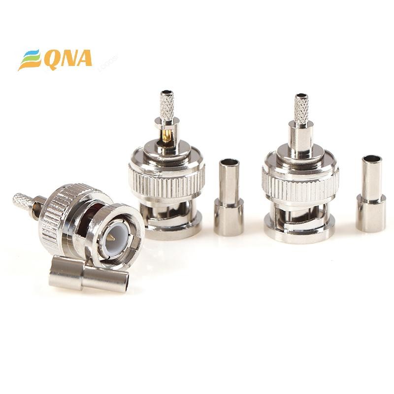 [QNA] 10 ชิ้น BNC ชายปลั๊กหน้าต่างจีบ RG316 RG174 RG179 LMR100 สายเชื่อมต่อใหม่