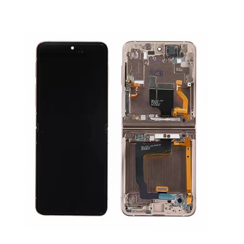 Amoled สําหรับ Samsung Z flip 4 ภายในจอแสดงผล LCD Touch Screen Digitizer หลัก LCD ภายใน z flip4 กรอบ