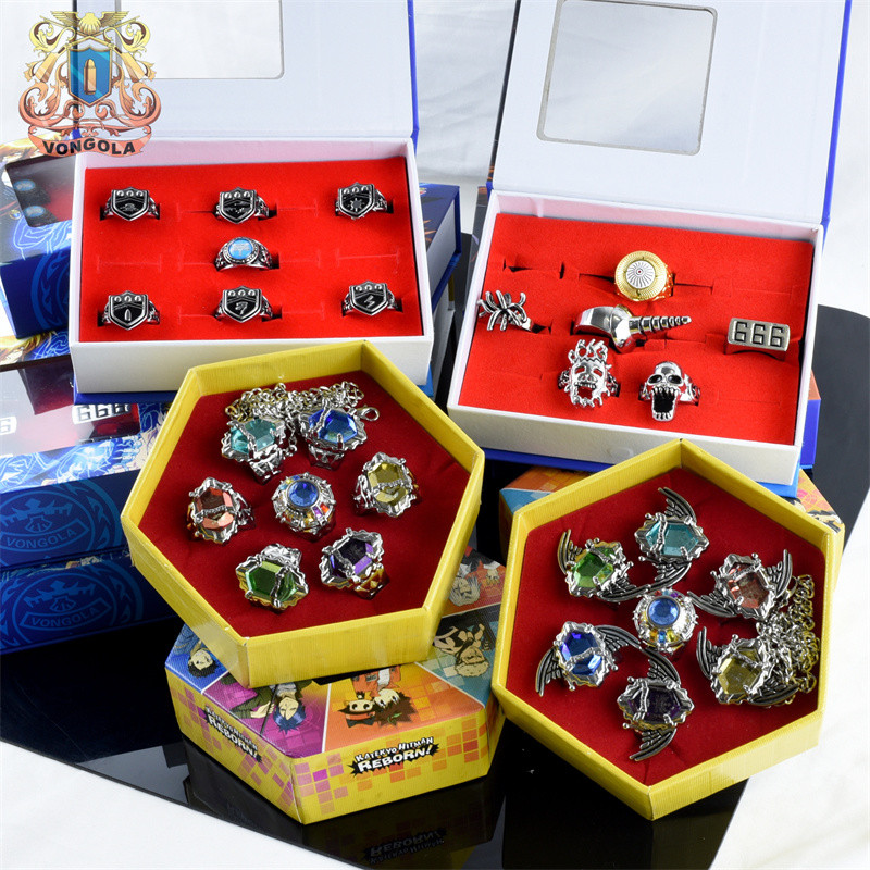 【พร้อมส่ง】แหวนรีบอร์น、katekyo hitman reborn、vongola ring ของเล่นต่อพ่วงแอนิเมชัน