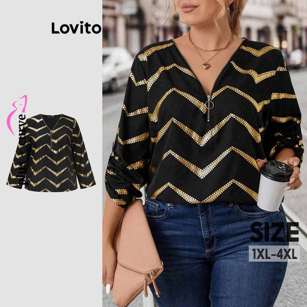 BR18-NOV24-B-3-Bronzing Zipper Collar ขนาดใหญ่ Top-BLB18BR297