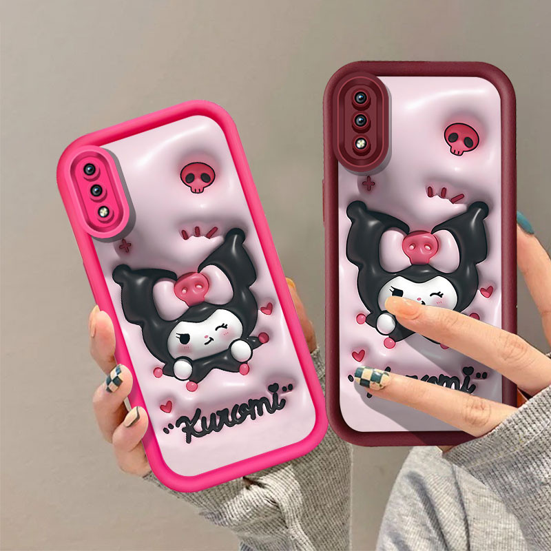 น่ารัก 3D Kuromi การ์ตูนเคสโทรศัพท์สําหรับ SamsungGalaxy A02 M02 A02S M02S A03 Core A04 A05 A10 M10 A10S A11 M11 A12 กันกระแทกป้องกันโทรศัพท์มือถือฝาครอบ