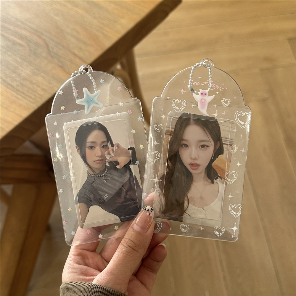 Original Sparkling ผู้ถือบัตรโปร่งใส Sea Life Aidou 10 ซม. Photocard นักเรียนผู้ถือบัตรบัตรอาหาร Campus ผู้ถือบัตร