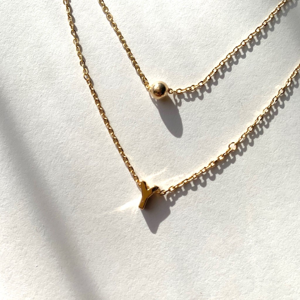 seven days a week PETITE ALPHABET NECKLACE