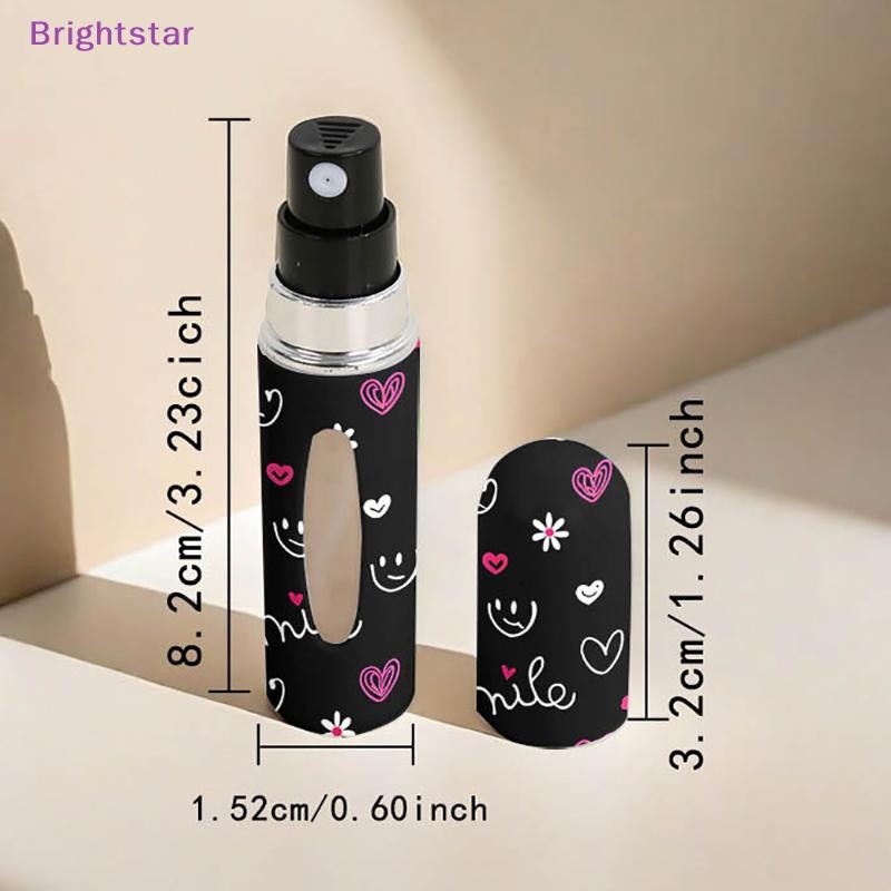 Brightstar 5ml น้ําหอมเดินทางแบบพกพาขวดด้านล่างชาร์จโดยตรงมินิพิมพ์ดอกไม้ขวดน้ําหอมer ของขวัญวันวาเลนไทน์ใหม่