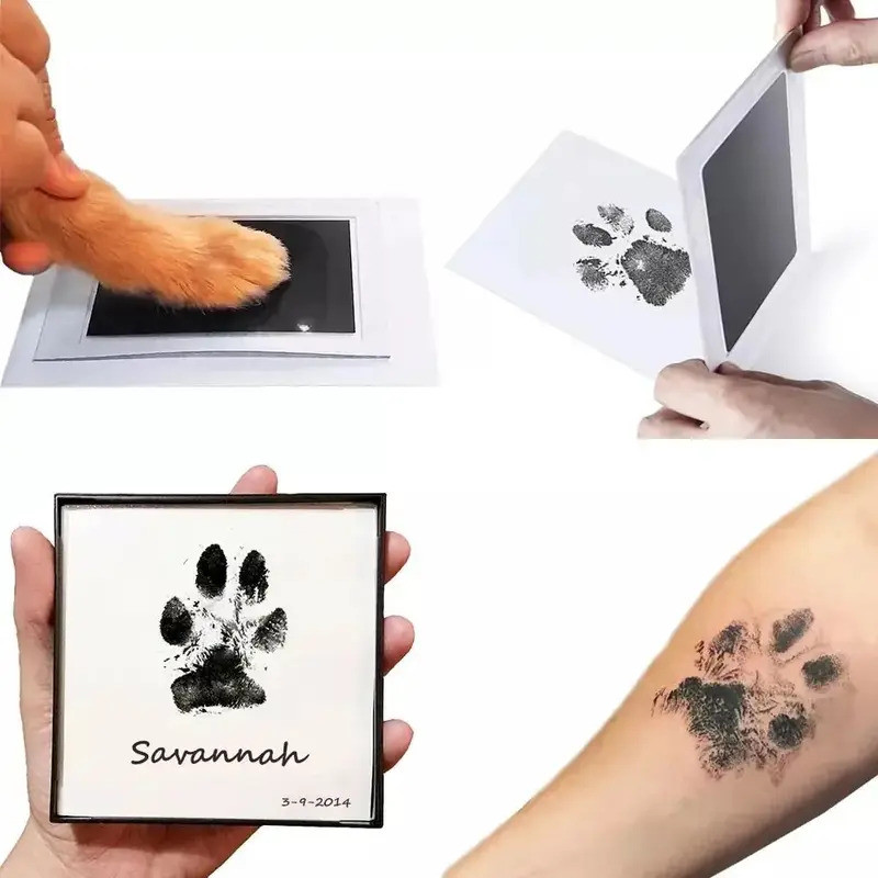 PAW Print Clean TOUCH Ink Pad, Dog หรือ Cat PET owner keepsake, DIY Inkless Nose and pawprint Impression making Kit