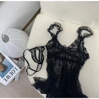 ชุดนอนเซ็กซี่ 👗ซีทรู ชุดตาข่าย.✨เดรสลูกไม้ซีทรูลายดอกเซ็กซี่🚚ส่งไวจากไทย1-2วัน