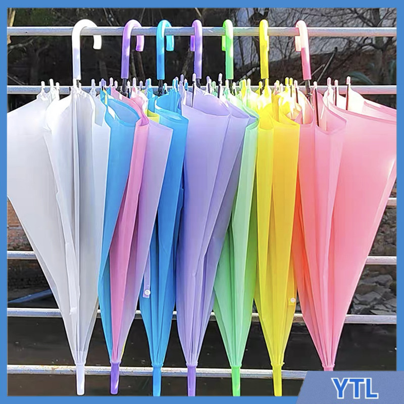 [ไทยแลนด์สปอต]ร่มสีพาสเทล สีใสสดใส ร่มกันฝน กันuv สีสันสดใส ร่มแฟชั่น มี 9 สีให้เลือก Umbrella☔