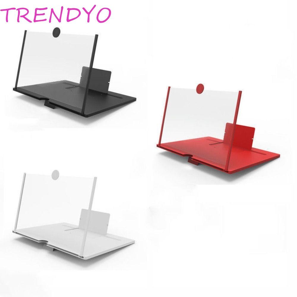 Trendyo เครื่องขยายเสียงหน้าจอแว่นขยาย 10/12 นิ้วแว่นขยายหน้าจอขาตั้งโทรศัพท์ป้องกันดวงตาสําหรับดูทีวีขยายหน้าจอ
