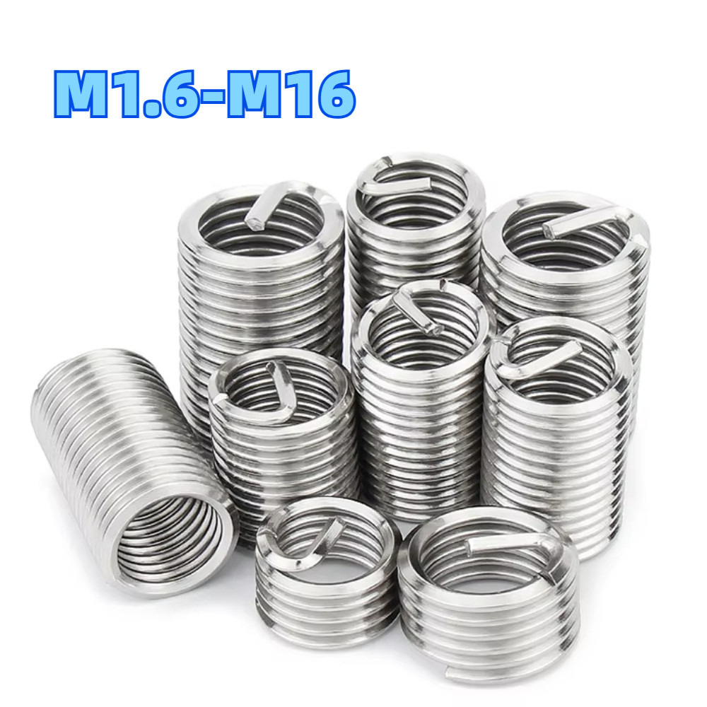 [HKH] M1.6-m16 ด้ายใส่ 304 สแตนเลสสตีลสกรูแขนสกรู Bushing Helicoil ด้ายลวดซ่อมแทรก