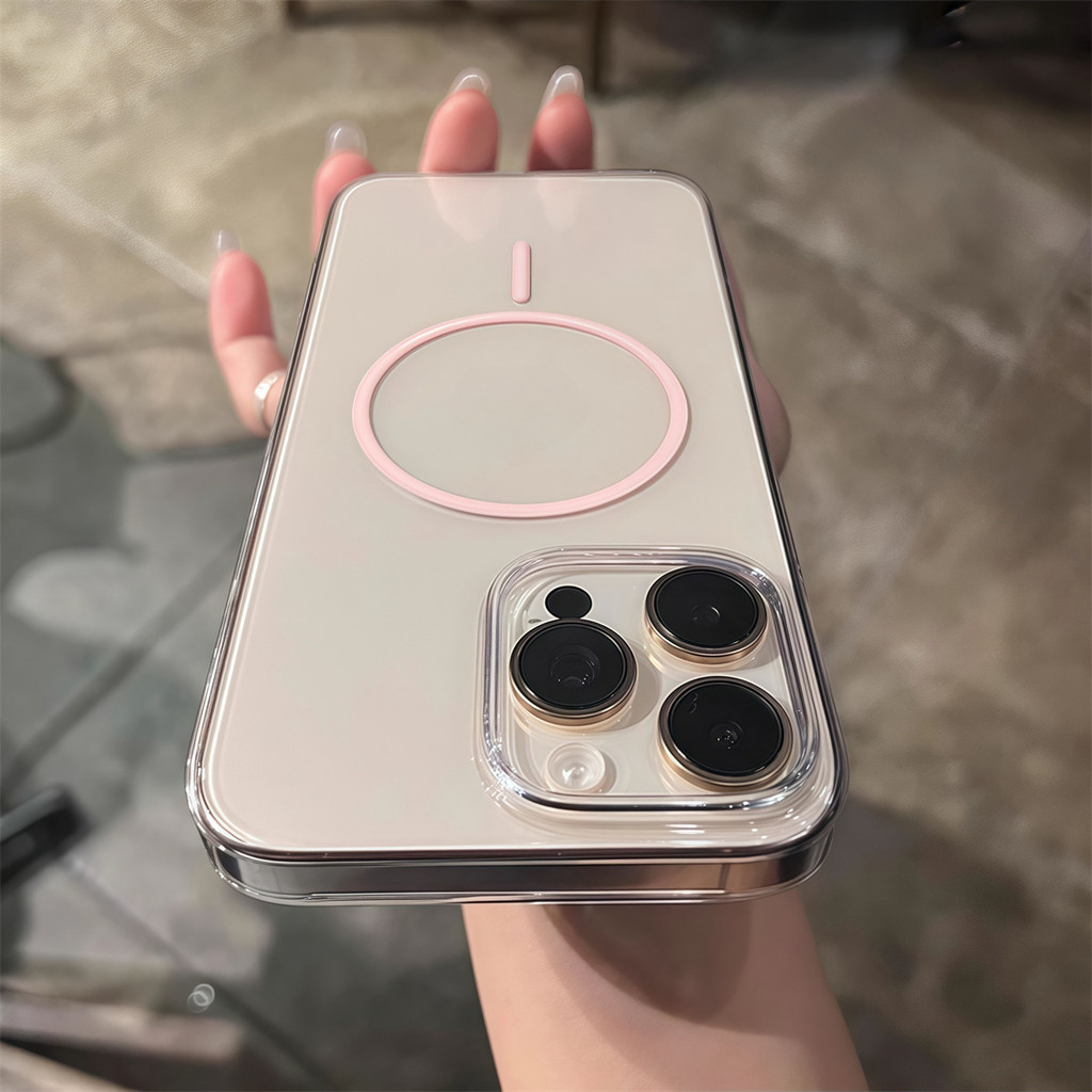 หรูหราโปร่งใสเคสโทรศัพท์แม่เหล็กพีซีบางเฉียบสําหรับ ไอโฟน 16 15 14 บวก 13 12 มือโปร สูงสุด คริสตัลปกแข็งใส