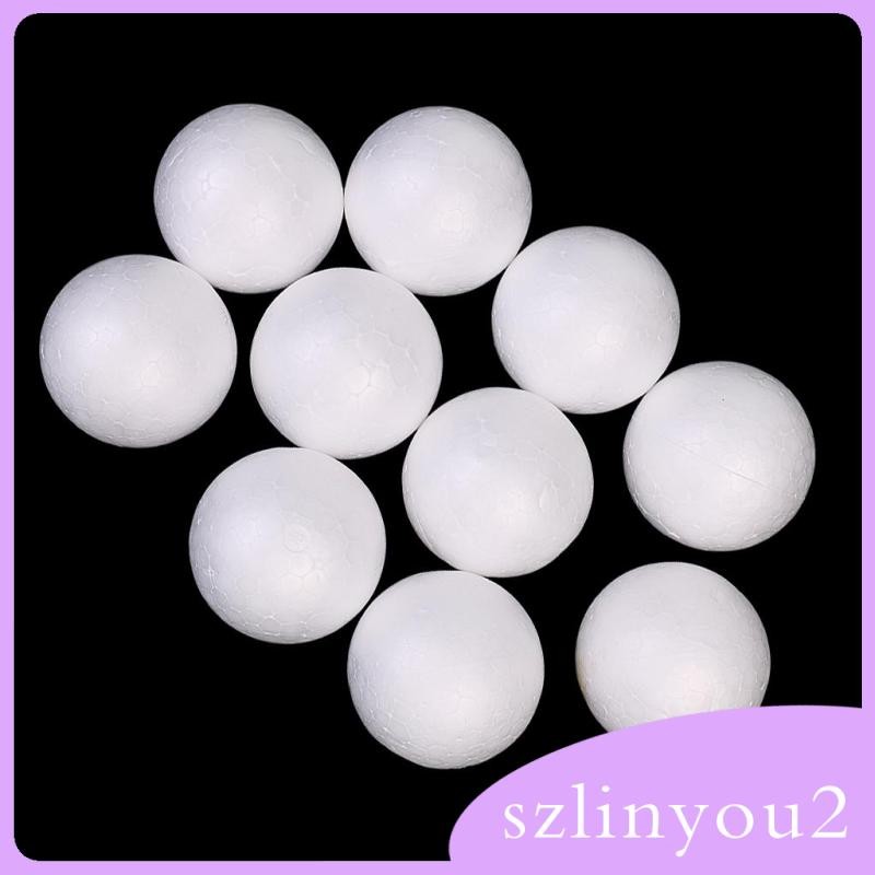[szlinyou2] 100 ชิ้น 35 มม.โพลีสไตรีนโฟมบอลเครื่องประดับคริสต์มาสตกแต่งคริสต์มาสทรงกลมแข็งสําหรับงานฝีมือ DIY Modelling