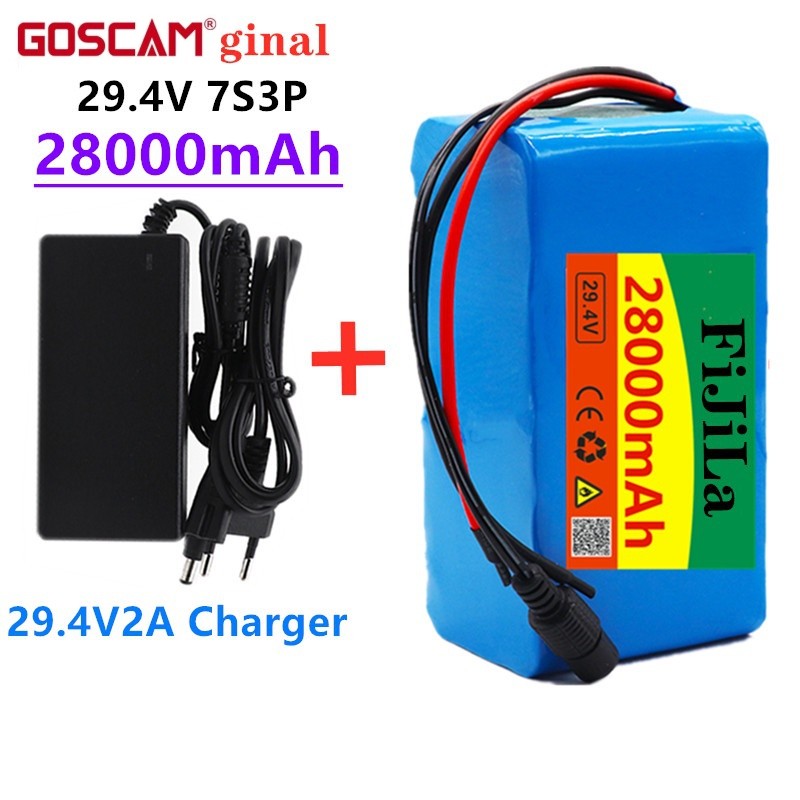 ✿24V 7S3P 18650แบตเตอรี่29.4V 28000MAh BMS ไฟฟ้าจักรยาน Moped/ ไฟฟ้า /Li Ion แบตเตอรี่ Pack