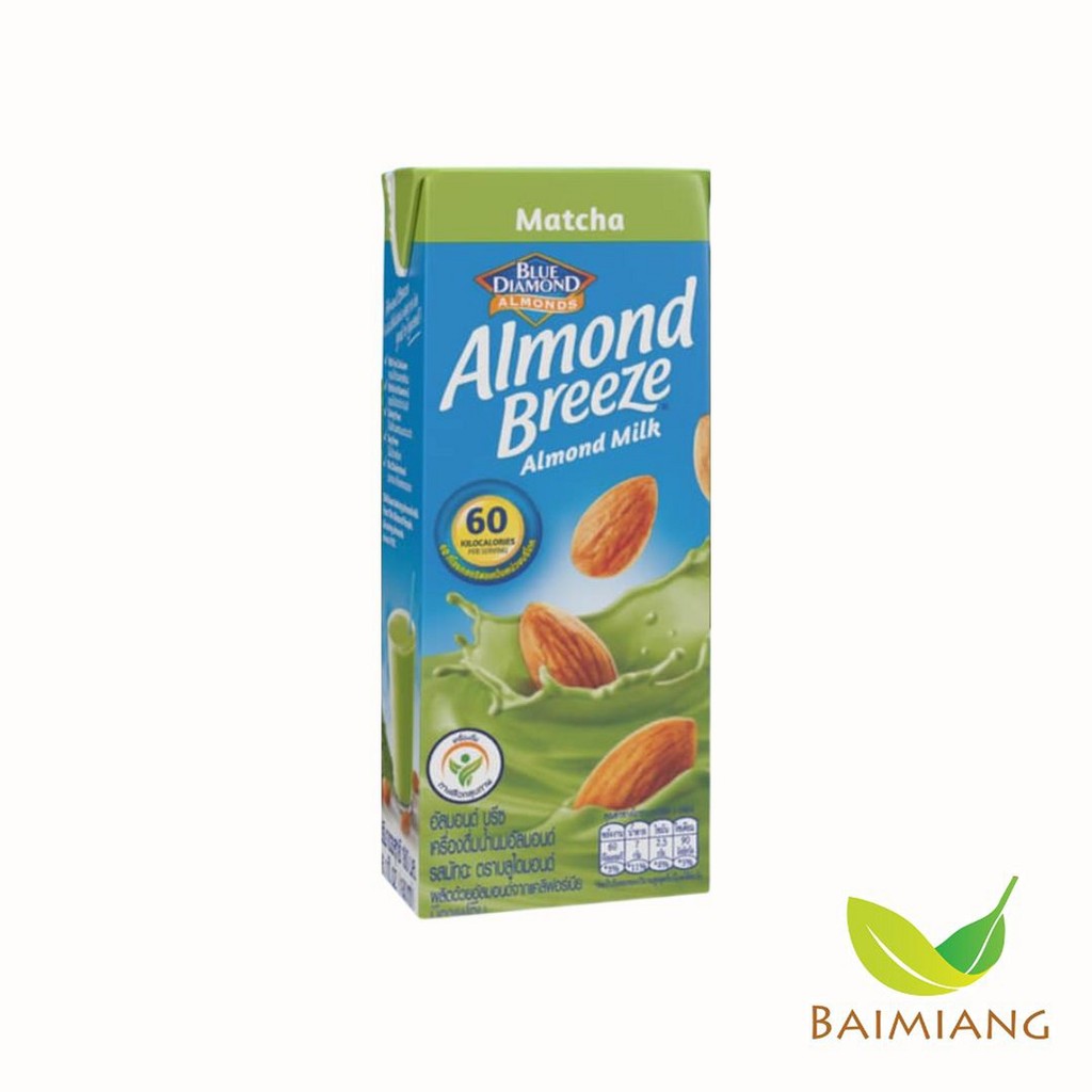 Blue Diamond น้ำนมอัลมอนด์รสมัทฉะ ขนาด 180 ml. (05100) Exp. 20/7/2025