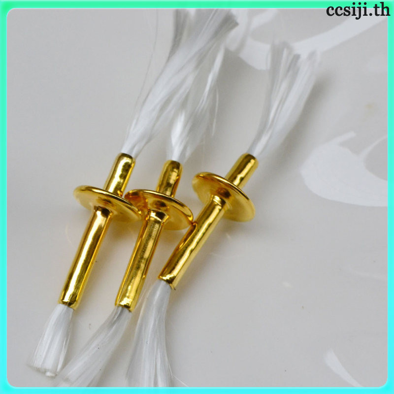 💍 ไส้ตะเกียงทดแทน 2 ชิ้น ท่อไส้ตะเกียงสีทองขาว สำหรับตะเกียงน้ำมันและไฟราดน้ำมัน