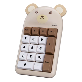🚀ส่งเร็ว🚀 NUBWO NKB114 Brown Pink Numpad Numeric Keypad Dual Mode 2.4Ghz+Bluetooth แป้นพิมพ์ คีย์บอร์ดตัวเลขตัวเลขไร้สาย