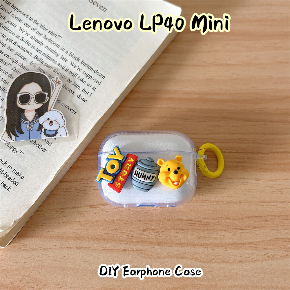 In Stockสําหรับ Lenovo LP40 Mini Casing Case Soft Silicone Headphone Case DIY Cool Cartoon NO.1