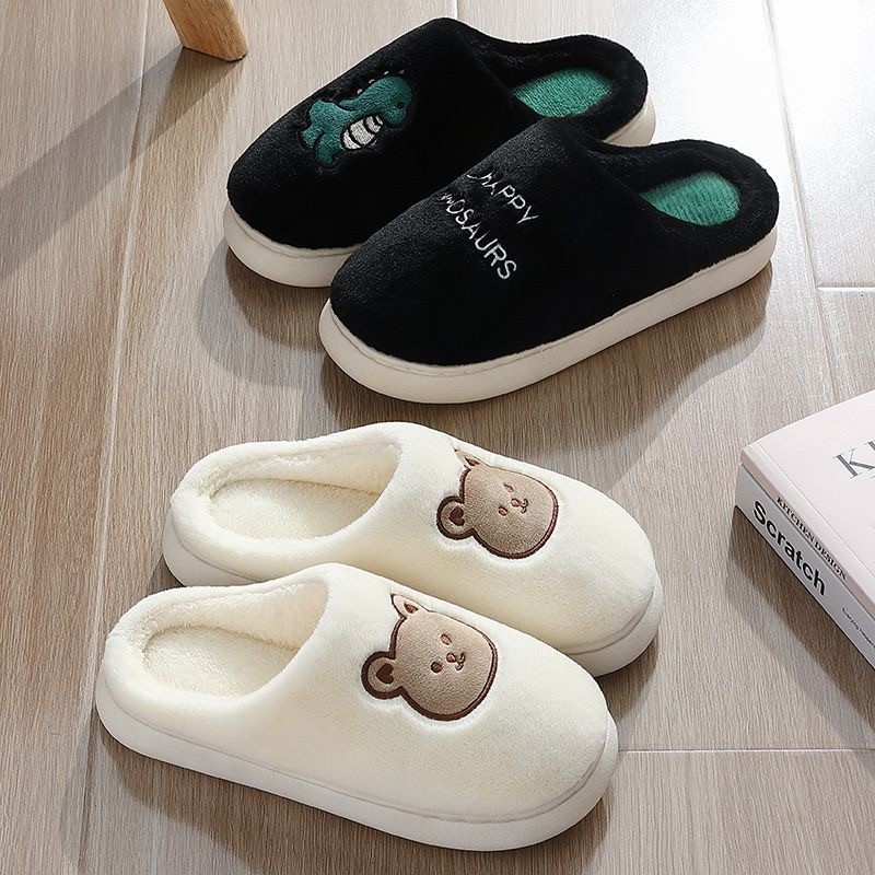 【พร้อมส่ง！！】รองเท้าแตะ บ้าน รองเท้าแตะ รองเท้าแตะผ้าฝ้าย การ์ตูนน่ารัก อ่อนนุ่ม