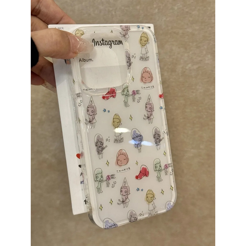 SAMSUNG Yoshitomo Nara Music Elements IMDเคสโทรศัพท์สองชั้นสําหรับSamsung A53 A12 A72 A30 A06 A03s A