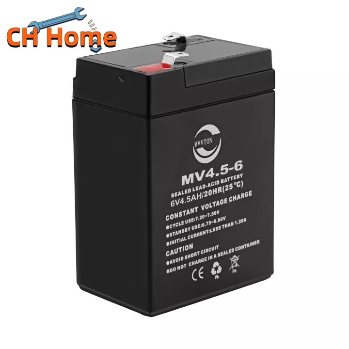 CH แบตเตอรี่ ชนิดแห้ง 6V 4.5AH/20HR  4V4Ah VRLA Battery แบต สำรองไฟ UPS รถไฟฟ้าตาชั่ง ไฟฉุกเฉิน ประกัน 1 ปี 6V 7AH