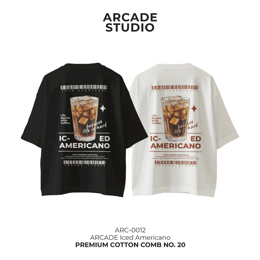 เสื้อยืดพิมพ์ลายอเมริกันน้ำแข็งสไตล์กาแฟเย็น อินเทรนด์ ผ้าฝ้ายแท้ กระบวนการถ่ายเทความร้อนดีไซน์เฉพาะตัว เหมาะสำหรับวัน.daily outing street และร้านกาแฟ