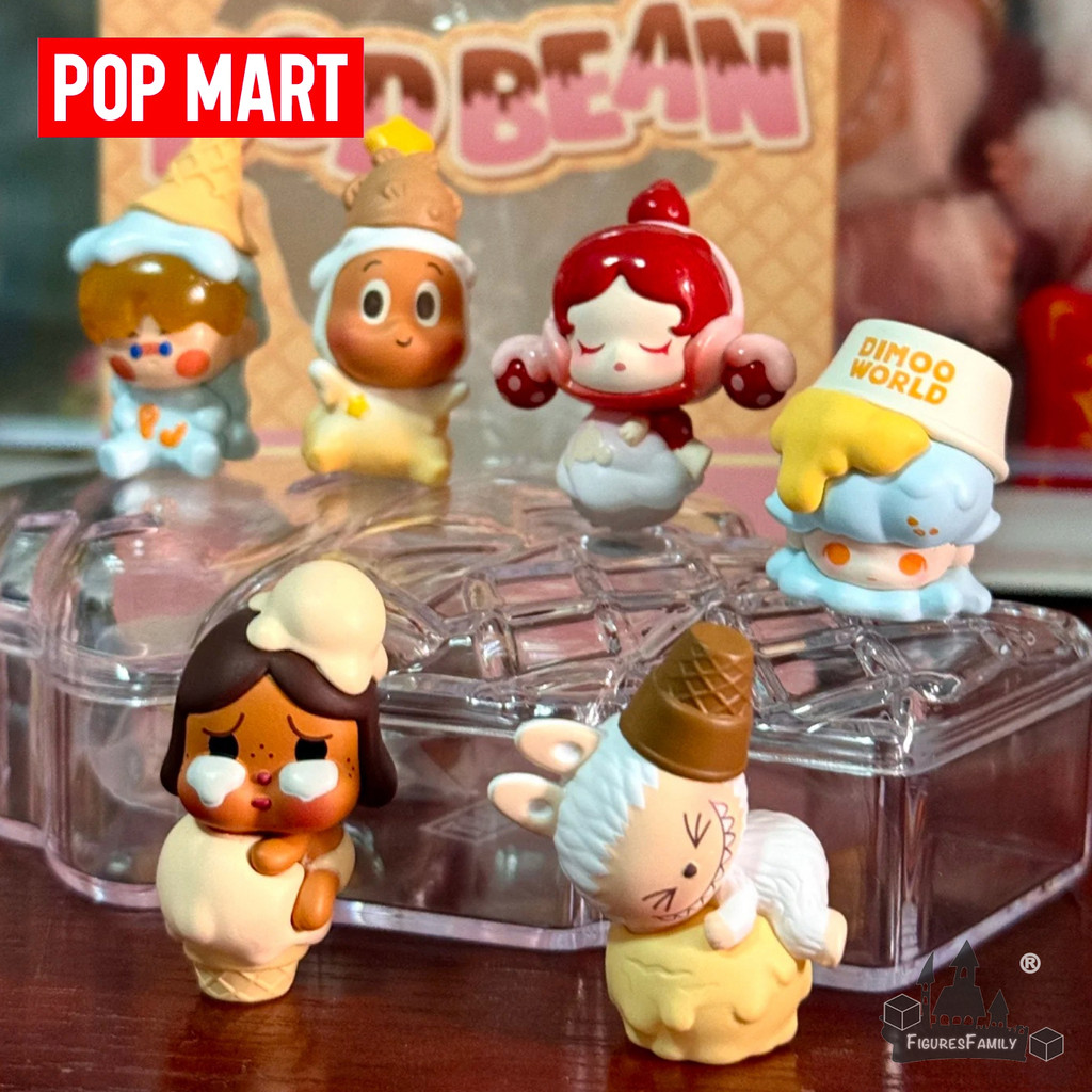 [ของแท้] POP BEAN Ice Cream Box Set 8 ใหม่ปิดผนึก LABUBU CRYBABY และ SKULLPANDA MINI รูปตุ๊กตาเครื่องประดับของขวัญ