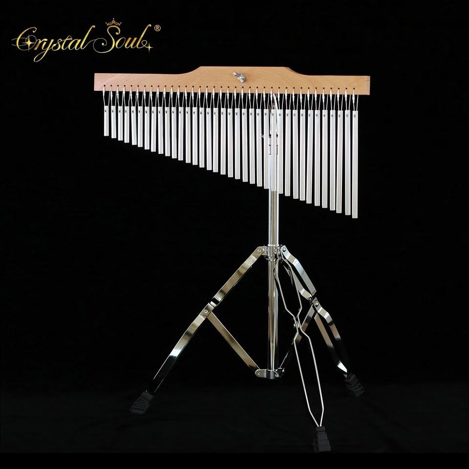Crystal Soul Sound Beam Wind Chime 25/36 Tones กระดิ่งลม Silver Metal Tube Wind Chime with Bracket ใช้สำหรับโยคะการนั่งสมาธิดนตรีบำบัด