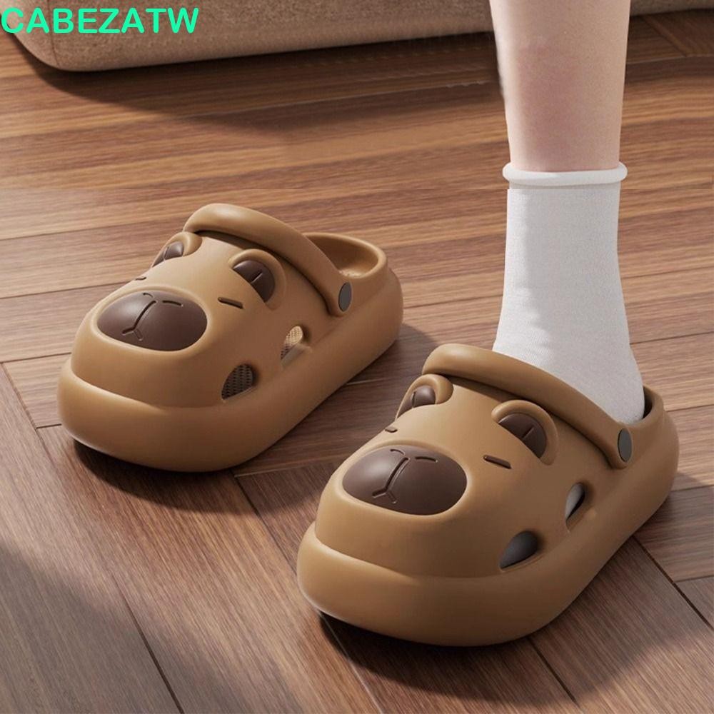 CABEZATW Capybara รองเท้าแตะ,น่ารักลื่น Capybara Hole รองเท้า, Casual EVA สัตว์นุ่มหนา Capybara รองเท้าแตะกลางแจ้ง