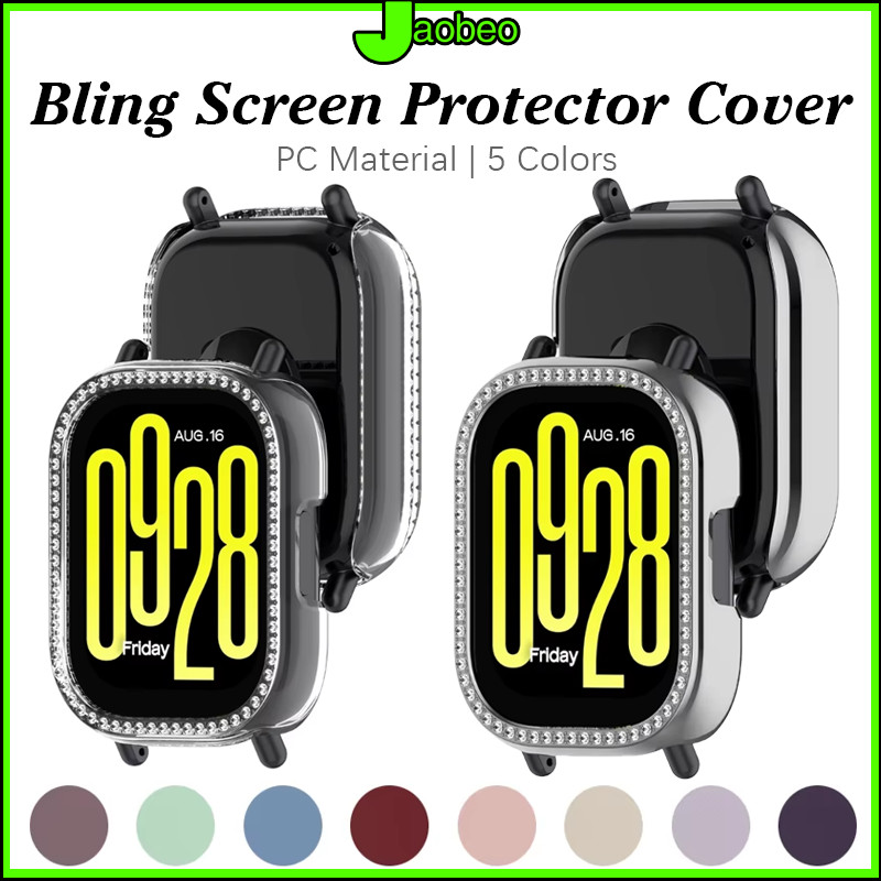 กรณีกันชนป้องกันแข็ง for สมาร์ทว็อช Redmi Watch 5 Active อุปกรณ์ป้องกัน Bling Diamond Anti Gores for Redmi Watch 5 Lite