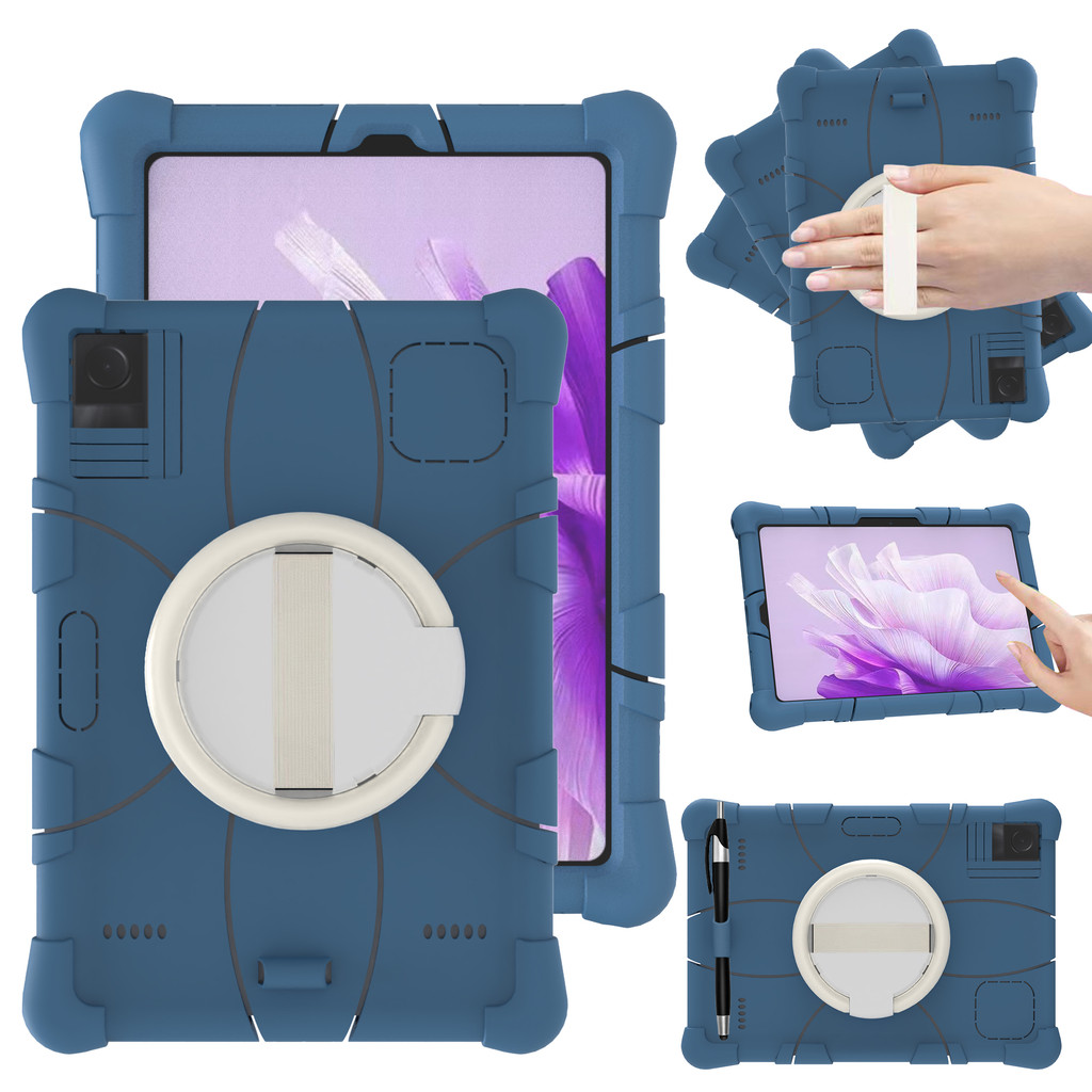 360 ° หมุนสายคล้องมือซิลิโคนสําหรับ TCL Tab 10S 10L 10HD 4G 10L Gen2 10.1 นิ้วเด็กปลอดภัยกันกระแทกพร