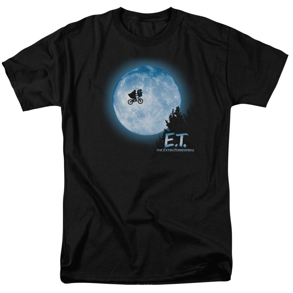 Et The Extra Terrestrial Moon Scene T Shirt Mens ได้รับอนุญาต 80S Movie Tee ใหม่