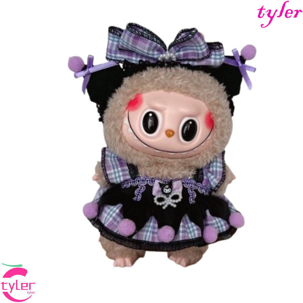 Tyler 1 ชุดนั่ง Labubu ตุ๊กตาเสื้อผ้า,เปลี่ยนคอลเลกชัน Labubu Time ตุ๊กตาผ้า, Creative DIY Dress Up 